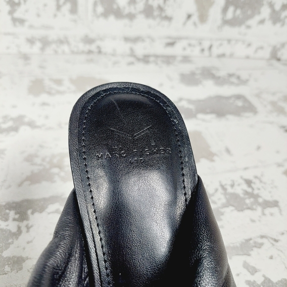 New Marc Fisher LTD Dellian Black Leather Heeled Sandals A212 - Picture 8 of 12